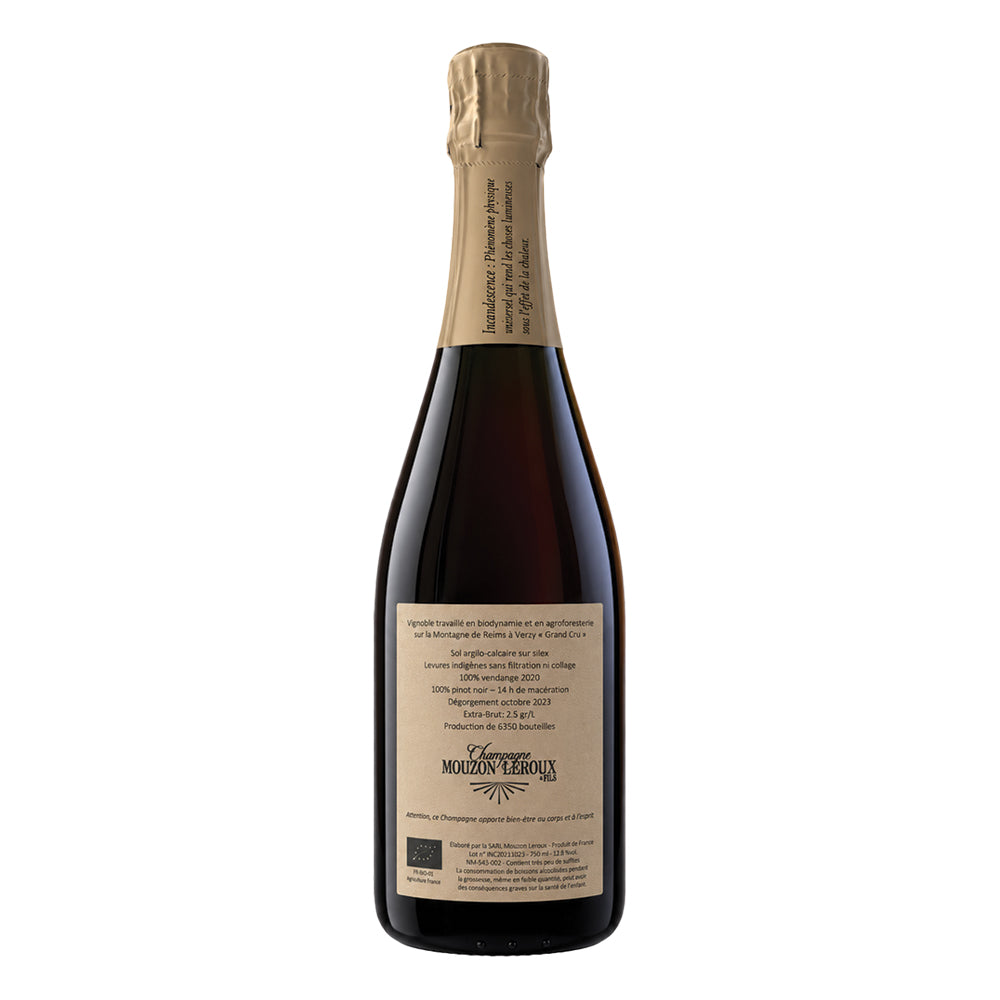 Champagne L’Incandescent Rosé de Saignée Grand Cru de Verzy Extra Brut Mouzon-Leroux