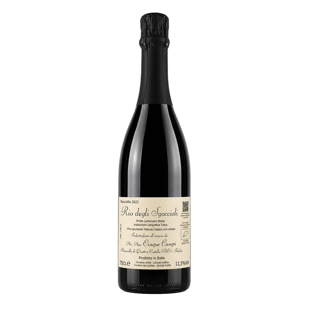 Rio degli Sgoccioli - Lambrusco dell’Emilia IGT Metodo Classico 2022 Cinque Campi