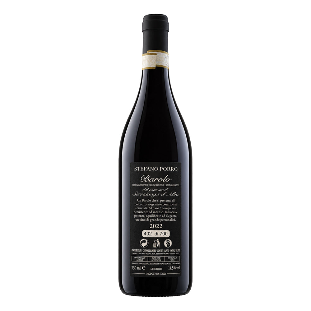 Barolo del Comune di Serralunga d'Alba DOCG 2022 Stefano Porro