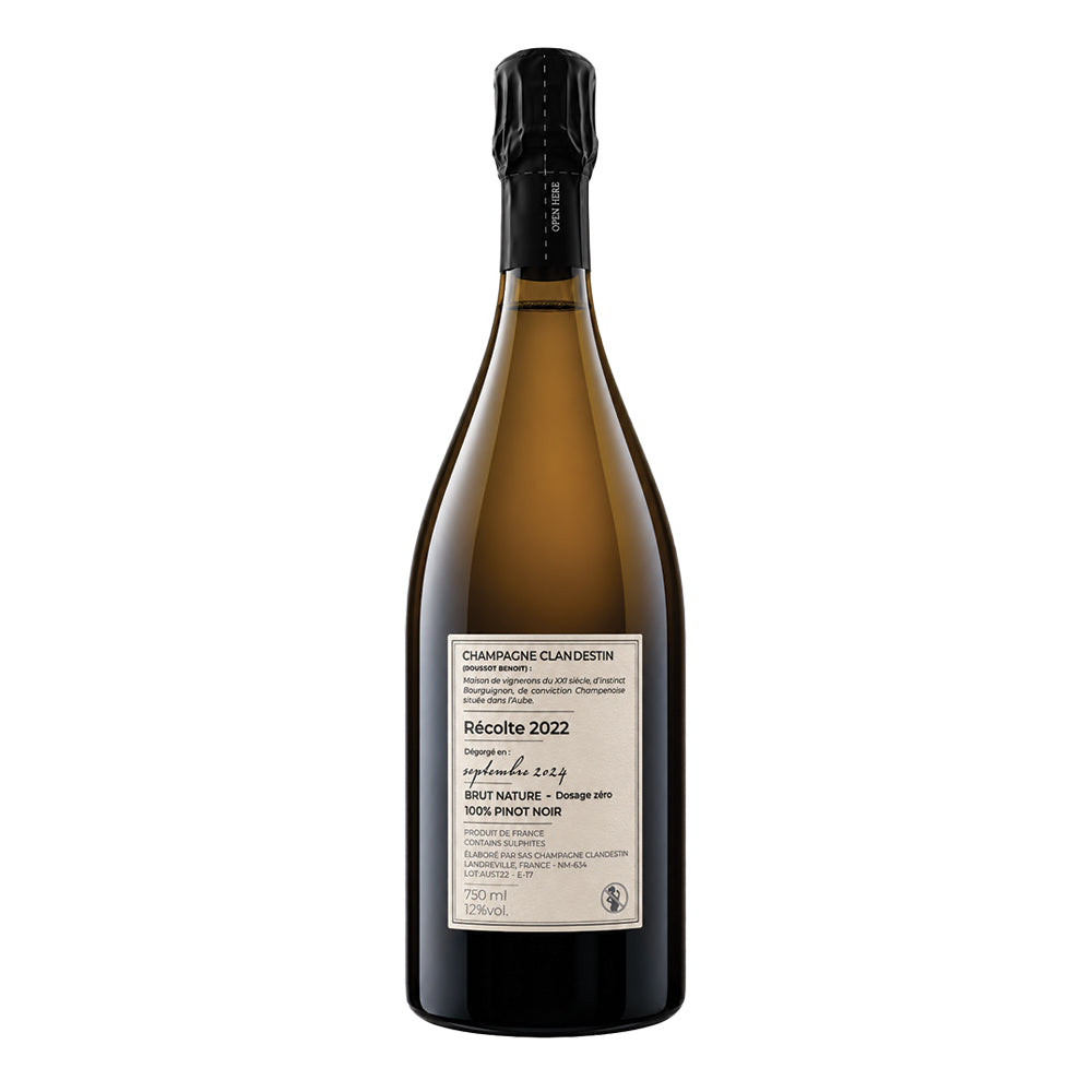 Champagne Austral Brut Nature 2022 Clandestin