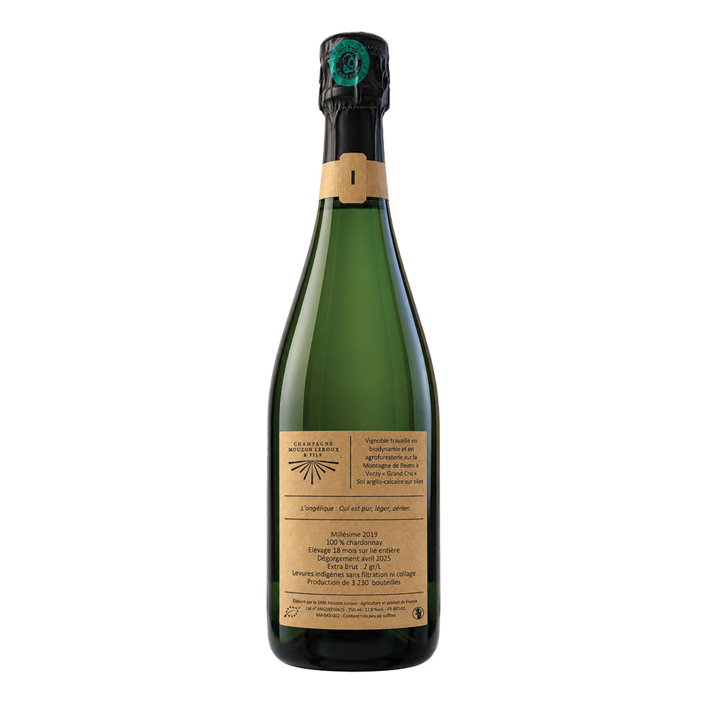 Champagne L’Angélique Grand Cru de Verzy Blanc de Blancs Millésime 2019 Mouzon-Leroux